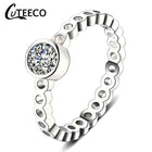 CUTEECO Rose Gold Silver Zircon Engagement Ring Crystal Wedding Rings for Women Fashion Jewelry Gift 2019 Anillos Mujer - FushionGroupCorp