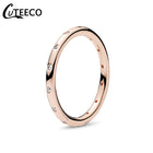 CUTEECO Rose Gold Silver Zircon Engagement Ring Crystal Wedding Rings for Women Fashion Jewelry Gift 2019 Anillos Mujer - FushionGroupCorp