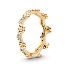 BRACE CODE New original European crown crystal ring woven wish bones beautiful ring wedding jewelry direct sales - FushionGroupCorp