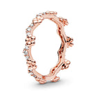 BRACE CODE New original European crown crystal ring woven wish bones beautiful ring wedding jewelry direct sales - FushionGroupCorp