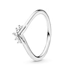 BRACE CODE New original European crown crystal ring woven wish bones beautiful ring wedding jewelry direct sales - FushionGroupCorp