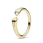 BRACE CODE New original European crown crystal ring woven wish bones beautiful ring wedding jewelry direct sales - FushionGroupCorp