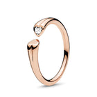 BRACE CODE New original European crown crystal ring woven wish bones beautiful ring wedding jewelry direct sales - FushionGroupCorp