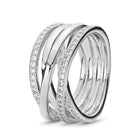BRACE CODE New original European crown crystal ring woven wish bones beautiful ring wedding jewelry direct sales - FushionGroupCorp