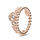 BRACE CODE New original European crown crystal ring woven wish bones beautiful ring wedding jewelry direct sales - FushionGroupCorp