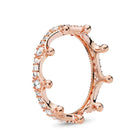 BRACE CODE New original European crown crystal ring woven wish bones beautiful ring wedding jewelry direct sales - FushionGroupCorp