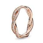 CHIELOYS Fashion Classic Shine Zircon Wedding Rings For Women Personality Charm Twist Flower Shape Crystal Ring Engagement Gift - FushionGroupCorp
