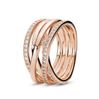 CHIELOYS Fashion Classic Shine Zircon Wedding Rings For Women Personality Charm Twist Flower Shape Crystal Ring Engagement Gift - FushionGroupCorp