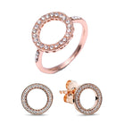 Boosbiy High Quality Jewelry Sets for Women Round Cubic Zircon Brand Rings/Earrings Jewelry Sets Wholesale Nice Valentine Gift - FushionGroupCorp