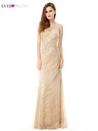 Plus Size Gold Sequined Evening Dresses Ever Pretty Mermaid V-Neck Elegant Women Formal Party Long Dresses Abendkleider 2020 - FushionGroupCorp