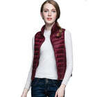 HOT!Winter Women 90% White Duck Down Vest Women's Ultra Light Duck Down Vest Jacket Autumn Winter Sleeveless Coat - FushionGroupCorp