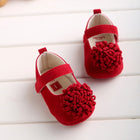 Candy Colors Newborn Baby Prewalker Soft Bottom Anti-slip Shoes Footwear Classic Princess Girl Crib Mary Jane Big Flower Shoes - FushionGroupCorp