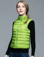 HOT!Winter Women 90% White Duck Down Vest Women's Ultra Light Duck Down Vest Jacket Autumn Winter Sleeveless Coat - FushionGroupCorp
