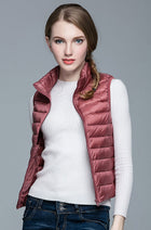 HOT!Winter Women 90% White Duck Down Vest Women's Ultra Light Duck Down Vest Jacket Autumn Winter Sleeveless Coat - FushionGroupCorp