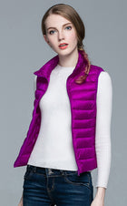 HOT!Winter Women 90% White Duck Down Vest Women's Ultra Light Duck Down Vest Jacket Autumn Winter Sleeveless Coat - FushionGroupCorp
