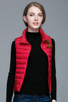 HOT!Winter Women 90% White Duck Down Vest Women's Ultra Light Duck Down Vest Jacket Autumn Winter Sleeveless Coat - FushionGroupCorp