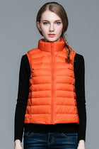 HOT!Winter Women 90% White Duck Down Vest Women's Ultra Light Duck Down Vest Jacket Autumn Winter Sleeveless Coat - FushionGroupCorp