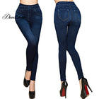 Fashion Slim Women Leggings Faux Denim Jeans Leggings Sexy Long Pocket Printing Summer Leggings Casual Pencil Pants Plus size - FushionGroupCorp