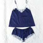 Satin Pajamas Set Lace Trim Pijama Short Pant Sexy Cami Bridal Sleepwear Sets For Women - FushionGroupCorp