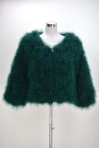 Jancoco Max S1002 Women Real Fur Coat Genuine Ostrich Feather Fur Winter Jacket Retail / Wholesale Top Quality - FushionGroupCorp