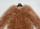 Jancoco Max S1002 Women Real Fur Coat Genuine Ostrich Feather Fur Winter Jacket Retail / Wholesale Top Quality - FushionGroupCorp