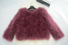 Jancoco Max S1002 Women Real Fur Coat Genuine Ostrich Feather Fur Winter Jacket Retail / Wholesale Top Quality - FushionGroupCorp