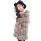MCCKLE High quality Fur Vest coat Luxury Faux Fox Warm Women Coat Vests Winter Fashion furs Women's Coats Jacket Gilet Veste 4XL - FushionGroupCorp