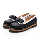 KARINLUNA Big Size 34-43 Spring Autumn Slip On Flat Women Shoes Cute Bowtie Lace Shallow Mouth Ladies Platform Shoes - FushionGroupCorp
