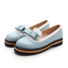 KARINLUNA Big Size 34-43 Spring Autumn Slip On Flat Women Shoes Cute Bowtie Lace Shallow Mouth Ladies Platform Shoes - FushionGroupCorp