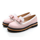 KARINLUNA Big Size 34-43 Spring Autumn Slip On Flat Women Shoes Cute Bowtie Lace Shallow Mouth Ladies Platform Shoes - FushionGroupCorp