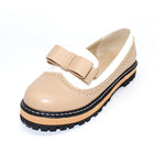 KARINLUNA Big Size 34-43 Spring Autumn Slip On Flat Women Shoes Cute Bowtie Lace Shallow Mouth Ladies Platform Shoes - FushionGroupCorp