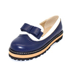 KARINLUNA Big Size 34-43 Spring Autumn Slip On Flat Women Shoes Cute Bowtie Lace Shallow Mouth Ladies Platform Shoes - FushionGroupCorp