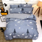 luxury Home textiles bedclothes snowflake Stripe 4pc/ 3pc christmas Bedding sets Cotton bed linen duvet cover housse de couette - FushionGroupCorp