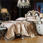 Luxury Jacquard Bedding Set King Queen Size 4/6pcs Bed Linen Silk Cotton Duvet Cover Lace Satin Bed Sheet Set Pillowcases - FushionGroupCorp