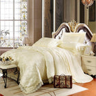 Luxury Jacquard Bedding Set King Queen Size 4/6pcs Bed Linen Silk Cotton Duvet Cover Lace Satin Bed Sheet Set Pillowcases - FushionGroupCorp