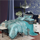 Luxury Jacquard Bedding Set King Queen Size 4/6pcs Bed Linen Silk Cotton Duvet Cover Lace Satin Bed Sheet Set Pillowcases - FushionGroupCorp