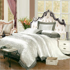 Luxury Jacquard Bedding Set King Queen Size 4/6pcs Bed Linen Silk Cotton Duvet Cover Lace Satin Bed Sheet Set Pillowcases - FushionGroupCorp