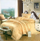Luxury Jacquard Bedding Set King Queen Size 4/6pcs Bed Linen Silk Cotton Duvet Cover Lace Satin Bed Sheet Set Pillowcases - FushionGroupCorp