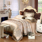 Luxury Jacquard Bedding Set King Queen Size 4/6pcs Bed Linen Silk Cotton Duvet Cover Lace Satin Bed Sheet Set Pillowcases - FushionGroupCorp