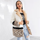Cut And Sew Leopard Panel Streetwear Faux Fur Coat Casual Warm Winter Coats 2019 Women Coat Fashion Lady Outerwear - FushionGroupCorp
