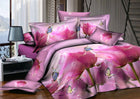 40 Cotton 3D Rose Bedding Sets High Quality Soft Duvet Cover Bedsheet Pillowcase Reactive Printed Bedclothes Queen Bed Linen - FushionGroupCorp