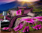 40 Cotton 3D Rose Bedding Sets High Quality Soft Duvet Cover Bedsheet Pillowcase Reactive Printed Bedclothes Queen Bed Linen - FushionGroupCorp