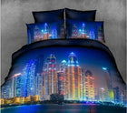 40 Cotton 3D Rose Bedding Sets High Quality Soft Duvet Cover Bedsheet Pillowcase Reactive Printed Bedclothes Queen Bed Linen - FushionGroupCorp