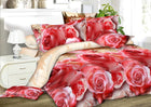 40 Cotton 3D Rose Bedding Sets High Quality Soft Duvet Cover Bedsheet Pillowcase Reactive Printed Bedclothes Queen Bed Linen - FushionGroupCorp