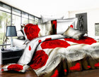 40 Cotton 3D Rose Bedding Sets High Quality Soft Duvet Cover Bedsheet Pillowcase Reactive Printed Bedclothes Queen Bed Linen - FushionGroupCorp