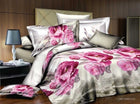 40 Cotton 3D Rose Bedding Sets High Quality Soft Duvet Cover Bedsheet Pillowcase Reactive Printed Bedclothes Queen Bed Linen - FushionGroupCorp