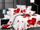 40 Cotton 3D Rose Bedding Sets High Quality Soft Duvet Cover Bedsheet Pillowcase Reactive Printed Bedclothes Queen Bed Linen - FushionGroupCorp