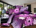 40 Cotton 3D Rose Bedding Sets High Quality Soft Duvet Cover Bedsheet Pillowcase Reactive Printed Bedclothes Queen Bed Linen - FushionGroupCorp