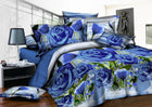 40 Cotton 3D Rose Bedding Sets High Quality Soft Duvet Cover Bedsheet Pillowcase Reactive Printed Bedclothes Queen Bed Linen - FushionGroupCorp