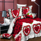 18 New Styles White Red Flower 3D Bedding Set of Duvet Cover Pillowcase Set Bed Clothes Comforters Cover Queen Twin No Quilt - FushionGroupCorp